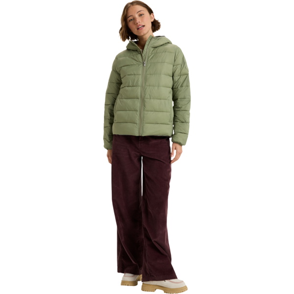 2025 Roxy Womens Wind Bliss Hooded Lightweight Packable Padded Jacket ERJJK03691 - Oil Green